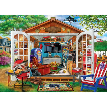 1000 Piece Jigsaw Puzzle - Man Cave- Grill & Chill | MasterPieces