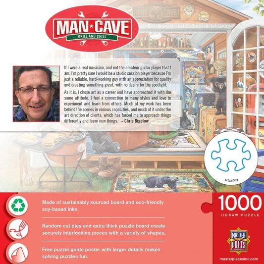 1000 Piece Jigsaw Puzzle - Man Cave- Grill & Chill | MasterPieces