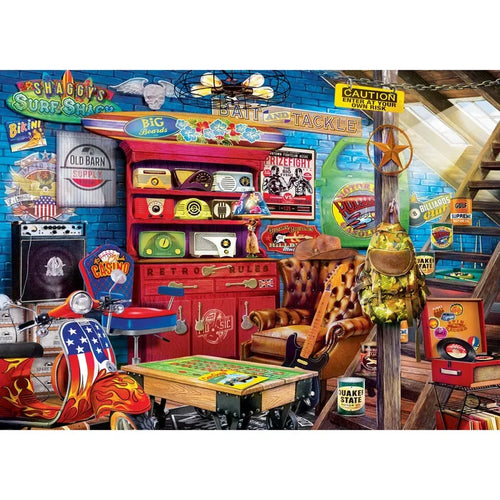 1000 Piece Jigsaw Puzzle - Man Cave- Retro Rules | MasterPieces