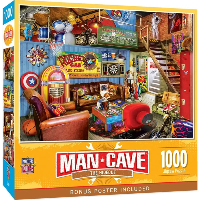 1000 Piece Jigsaw Puzzle - Man Cave- The Hideout | MasterPieces