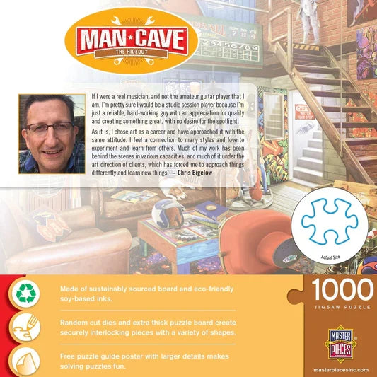 1000 Piece Jigsaw Puzzle - Man Cave- The Hideout | MasterPieces