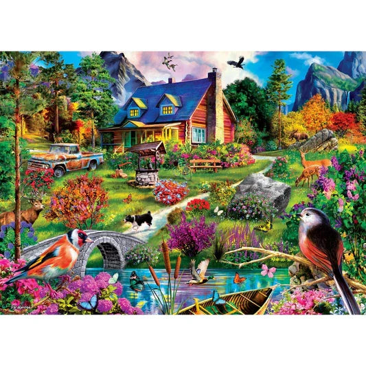 1000 Piece Jigsaw Puzzle - Tranquility- Hillside Cottage | MasterPieces