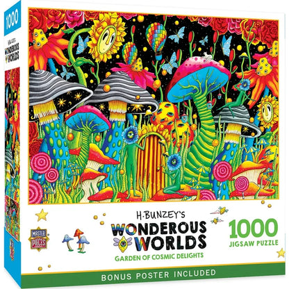 1000 Piece Jigsaw Puzzle - Wonderous Worlds- Garden of Cosmic Delights | MasterPieces