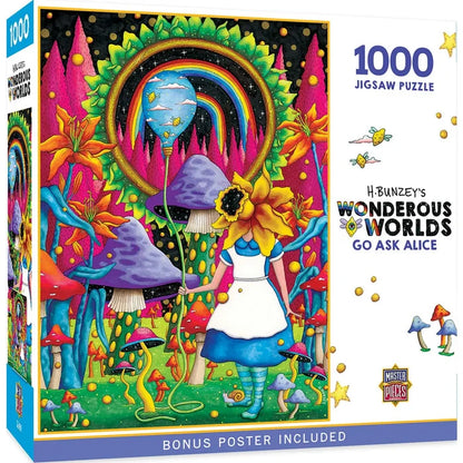 1000 Piece Jigsaw Puzzle - Wonderous Worlds- Go Ask Alice | MasterPieces