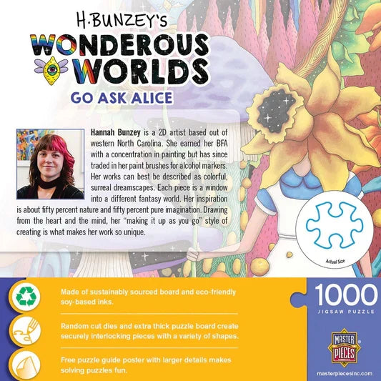 1000 Piece Jigsaw Puzzle - Wonderous Worlds- Go Ask Alice | MasterPieces