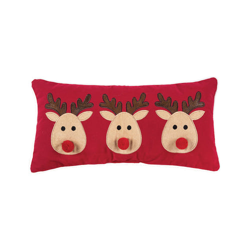 A 10in. x 20in. Reindeer Games Pillow.