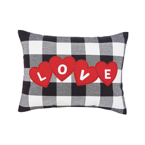 A 12in. x 16in. Love Hearts Franklin Pillow.