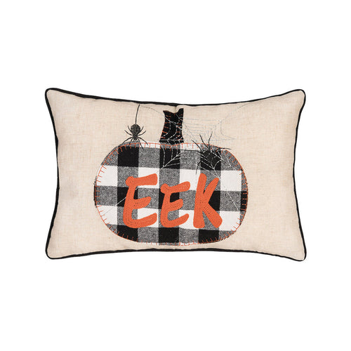 A 14in. x 22in. Franklin Black EEK Pillow.