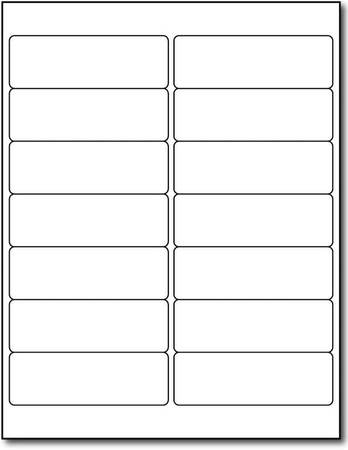 Adhesive 14-Up White Labels, measure (4" x 1 1/3") , compatible  with inkjet and laser, matte both sides
