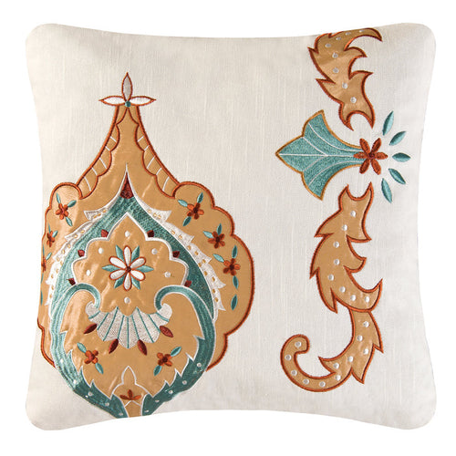 A 16in. x 16in. Mandalay Pillow.