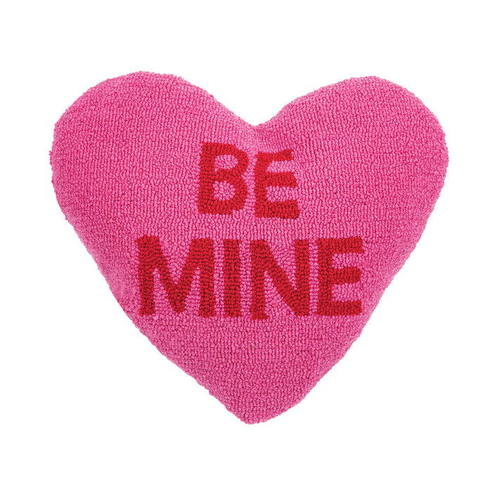 A 17in. x 15in. Be Mine Shaped Pillow.