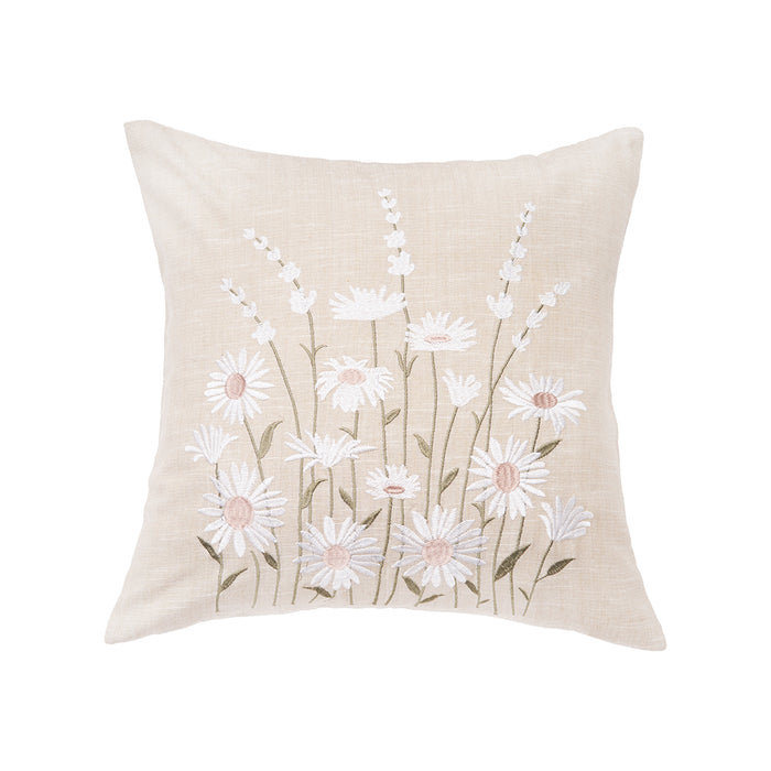 A 18in. x 18in. Daisy Bliss Pillow.