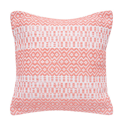 A 18in. x 18in. Pim Diamond Stripe Indoor Outdoor Pillow.