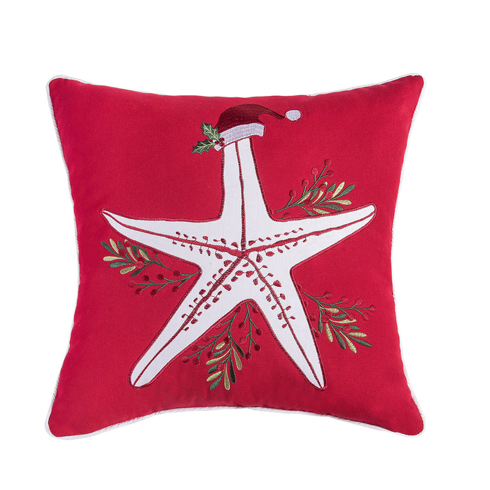 A 18in. x 18in. Sea Life Starfish Pillow.