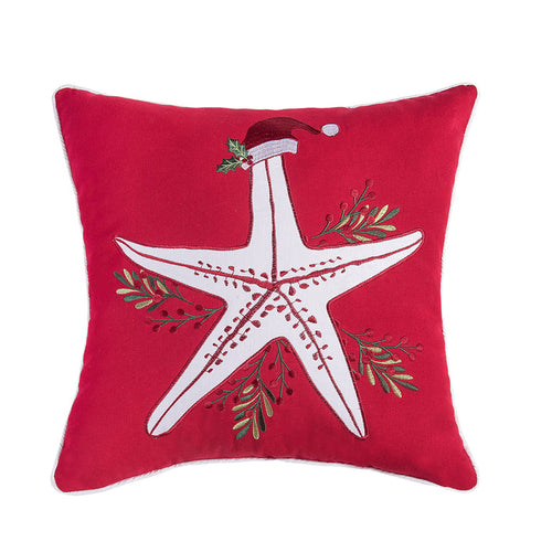A 18in. x 18in. Sea Life Starfish Pillow.