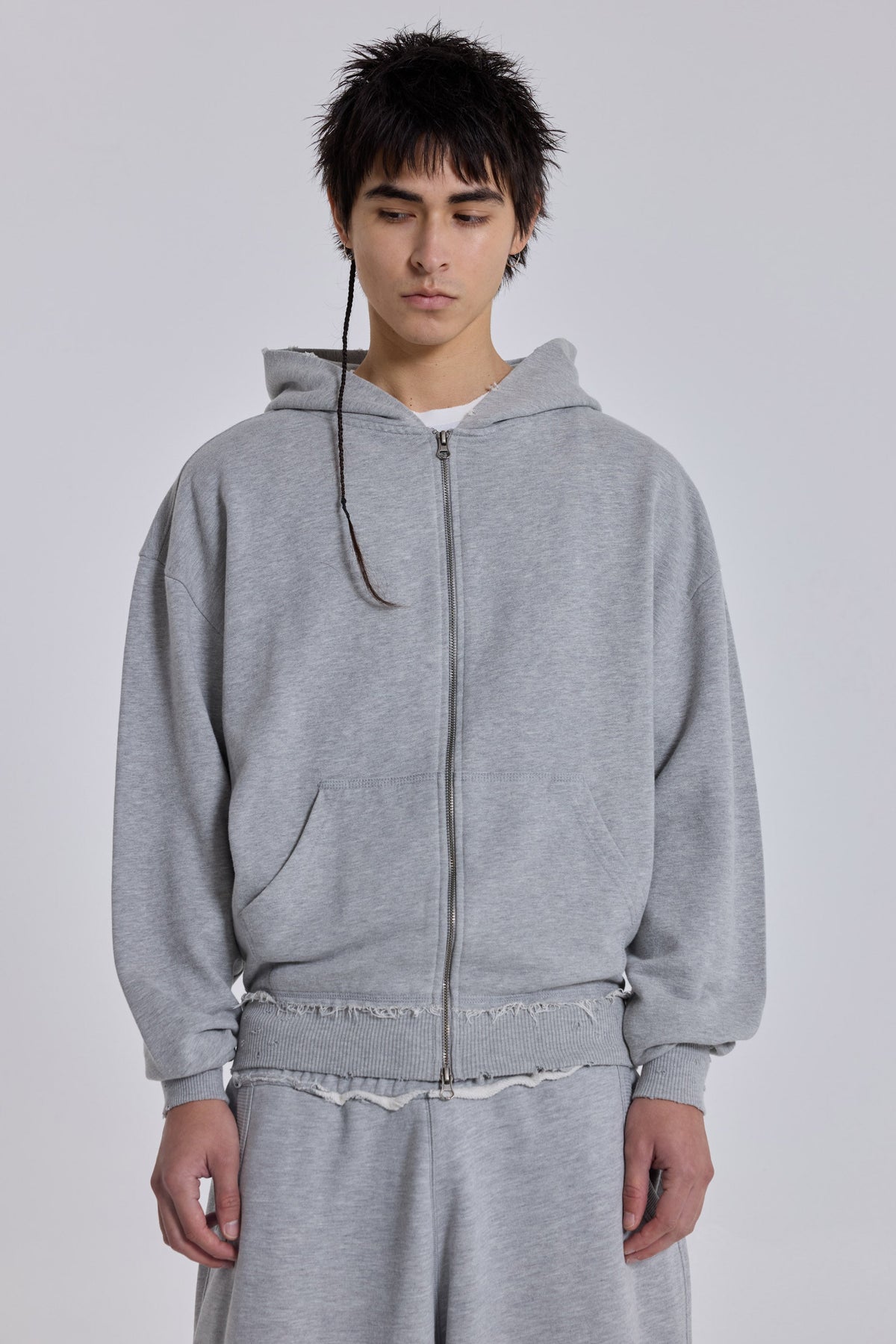 Grey Marl Oversized Monster Hoodie