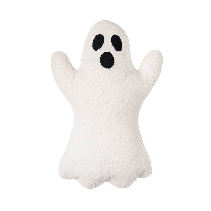 A 19in. x 13in. Spooky Ghost Shaped Pillow.
