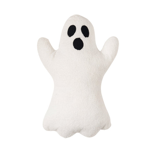 A 19in. x 13in. Spooky Ghost Shaped Pillow.