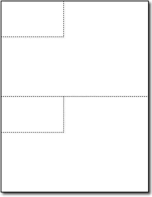 2 Jumbo Postcards, w/Tear-off Business Cards on a  8 1/2" x 11" Sheet.
