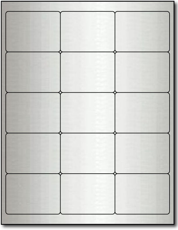 Adhesive  Labels Oval Inkjet Silver Foil, size A6, measure (1 7/16" x 2 3/8" Oval) , compatible  with Inkjet, Foil