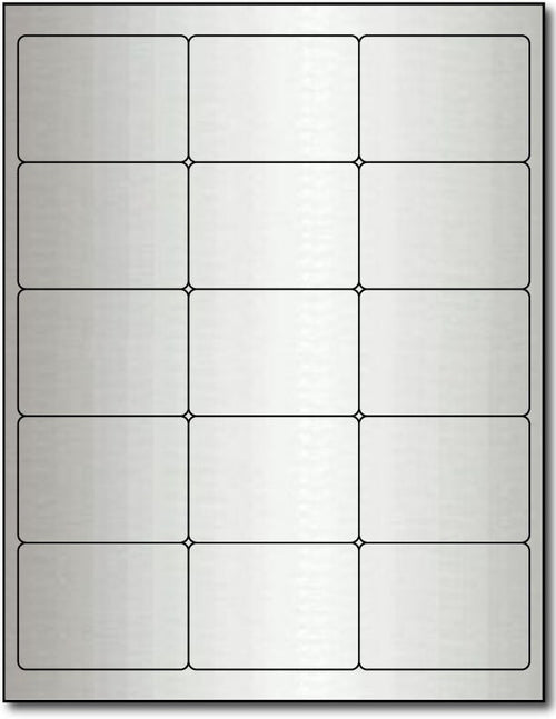 Adhesive  Labels Oval Inkjet Silver Foil, size A6, measure (1 7/16" x 2 3/8" Oval) , compatible  with Inkjet, Foil