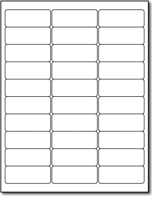 Adhesive 30-Up Removable Labels, measure (2.625" x 1") , compatible  with inkjet and laser, matte both sides