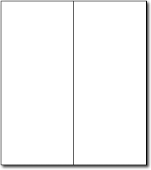 65lb White Slimline Foldover Invitations on an 8" x 9" sheet.