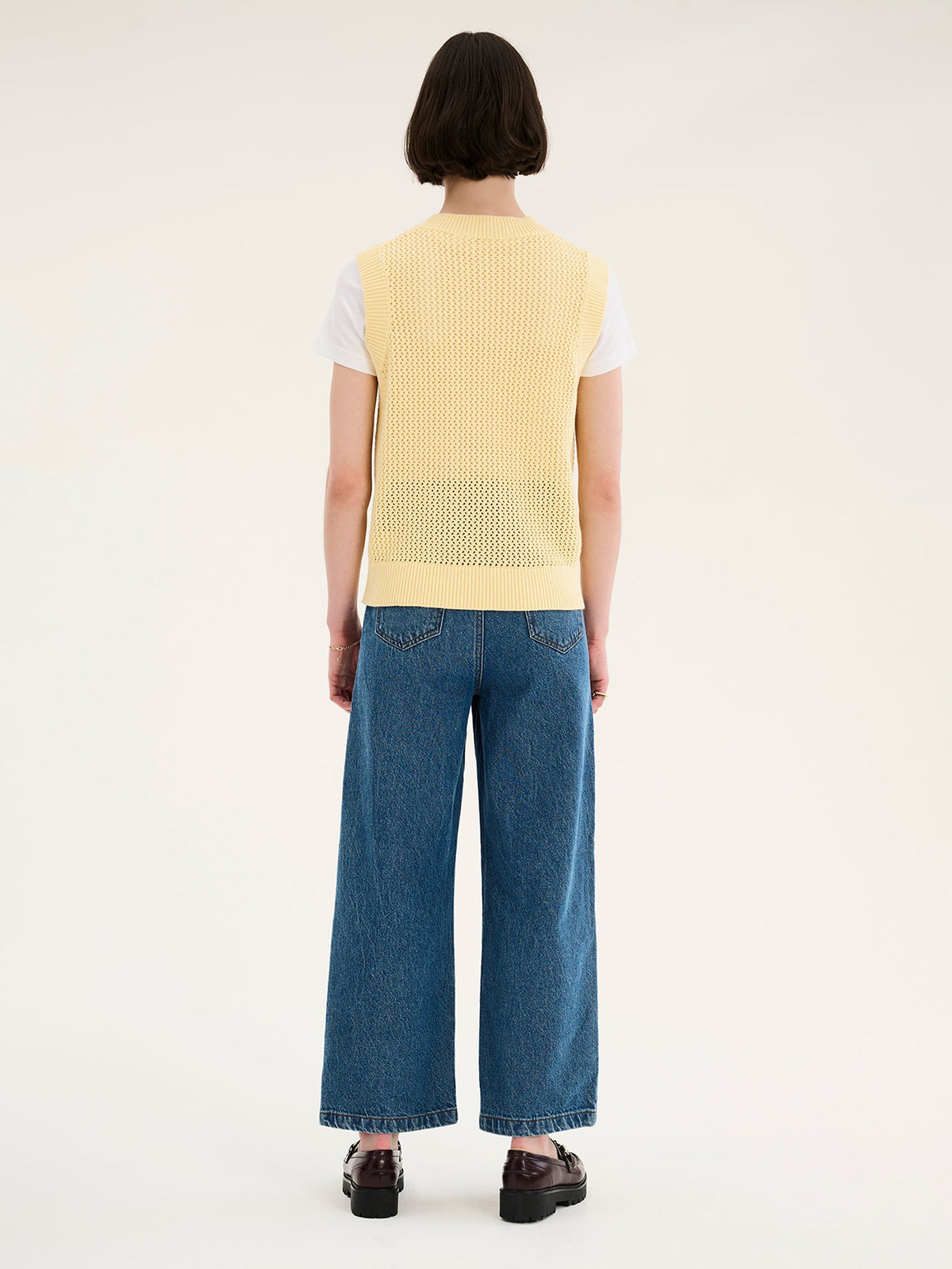Bobbi Cotton Vest in Lemon