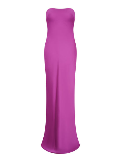 Amdra Strapless Dress in Purple