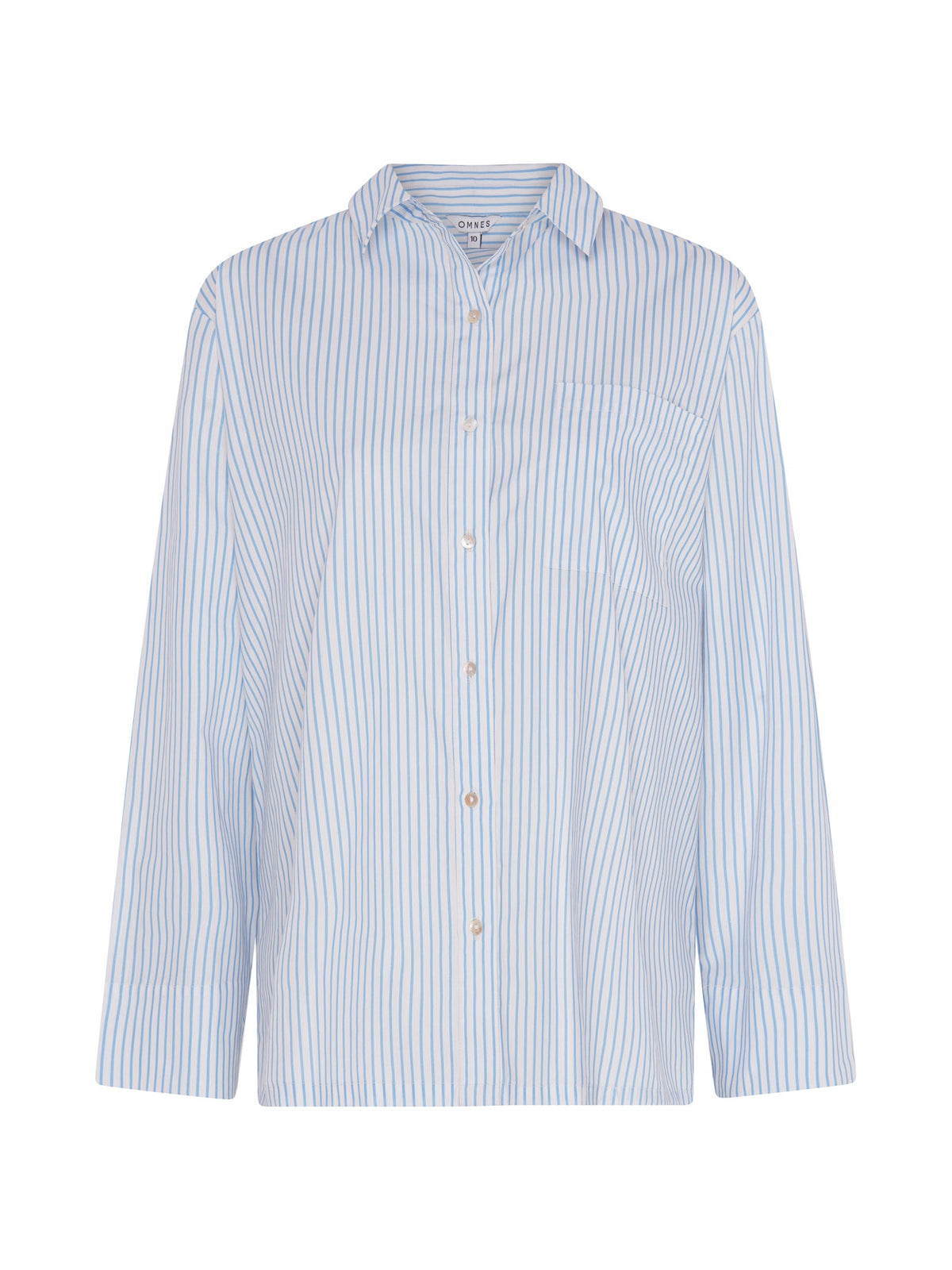 Nala Stripe Tie Back Shirt in Light Blue Stripe