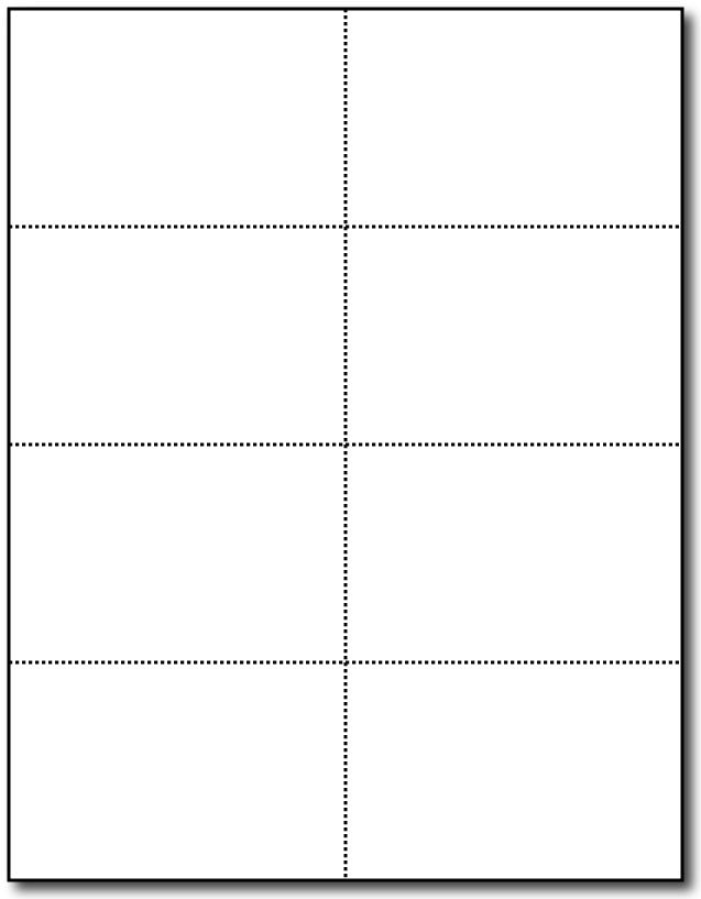 65lb 8 Microperforated White Ticket Stock.