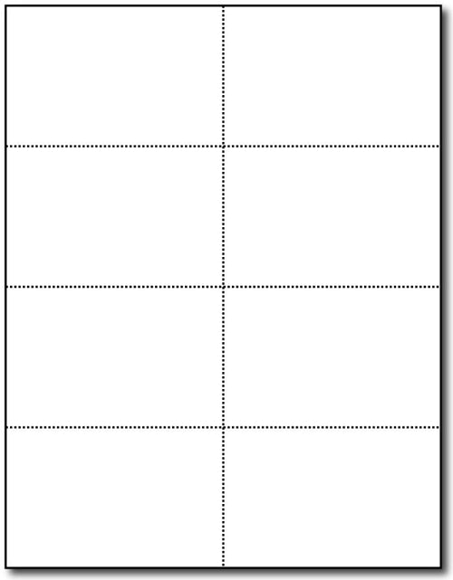 65lb 8 Microperforated White Ticket Stock.