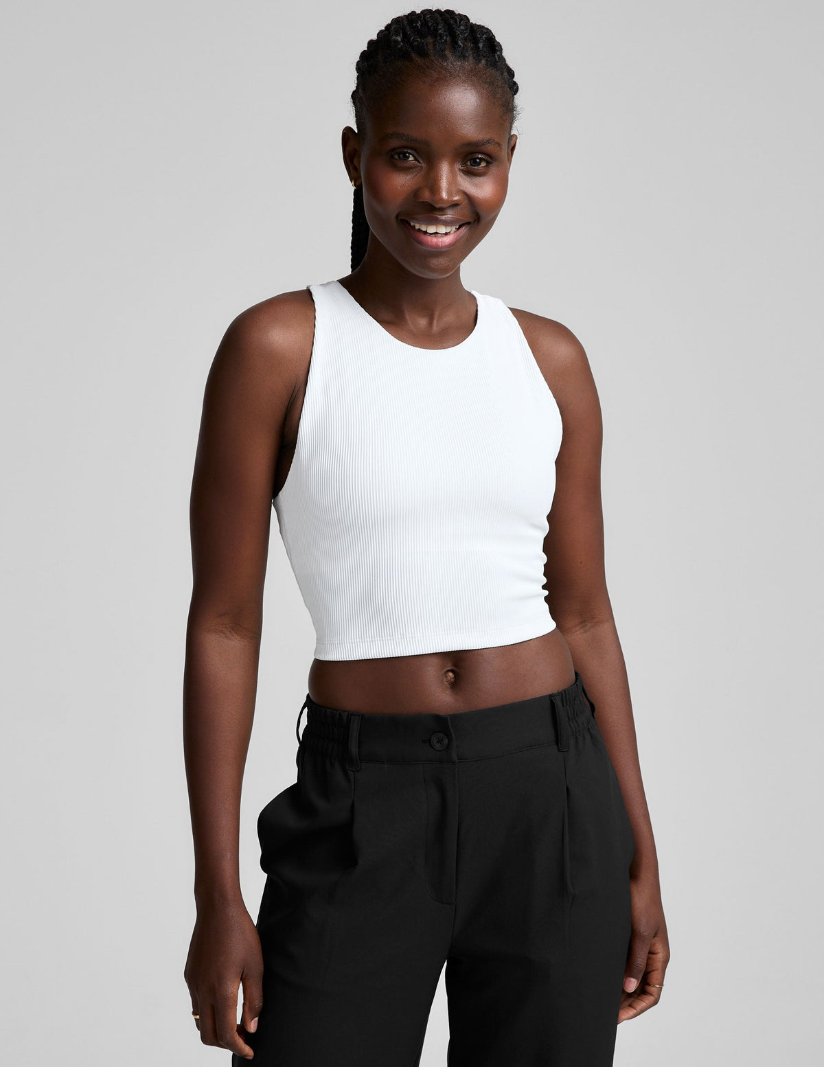 Refocus Ribbed Cropped Tank