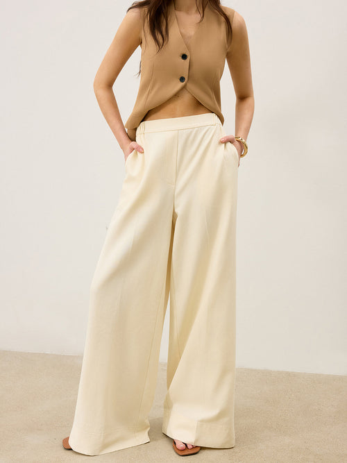 Pocketed Wide-Leg Pants