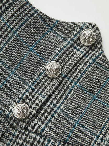 Plaid Pleated High-Waist Mini Skirt