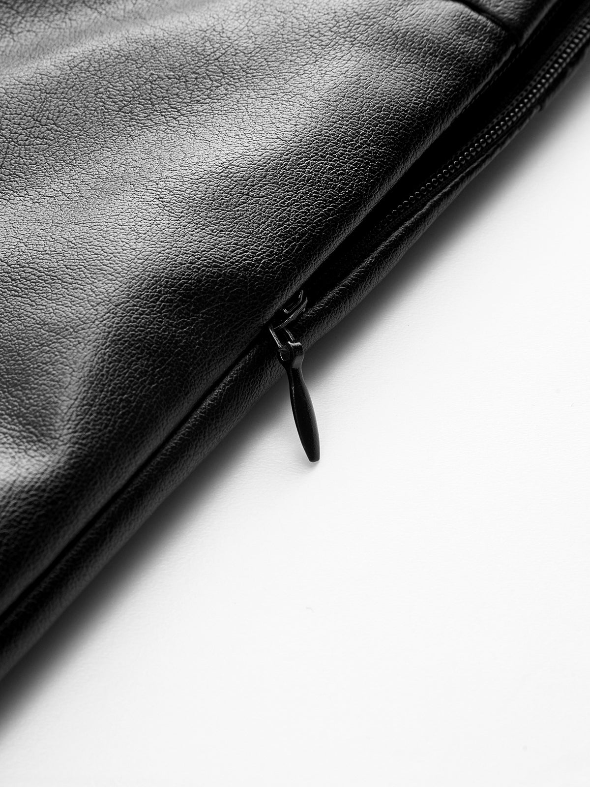 Faux Leather Slit Mini Skirt