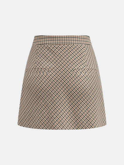 Checked Mini Skirt