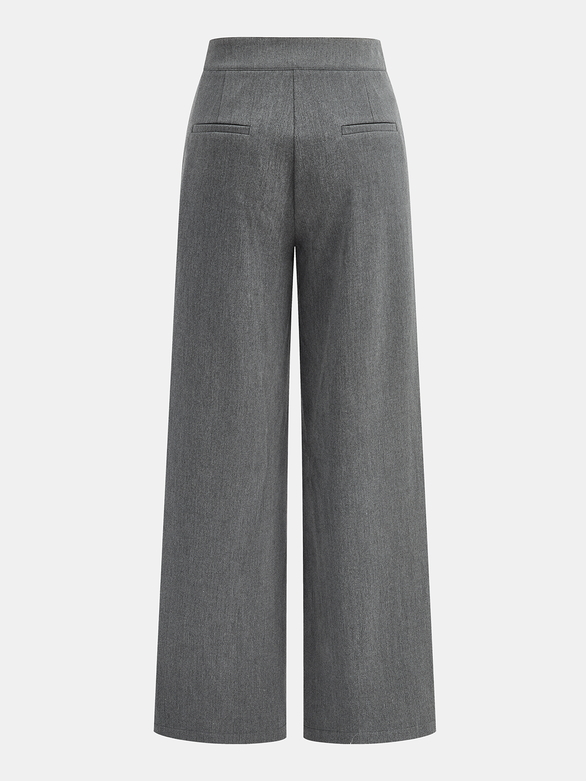 Metal Detail Wide-Leg Pants