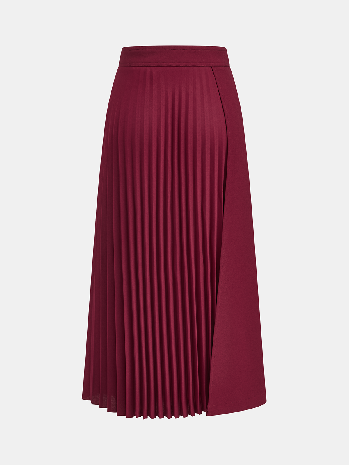 Asymmetric Pleated Maxi Skirt