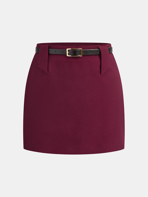 Belted Mini Skirt