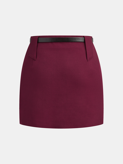 Belted Mini Skirt