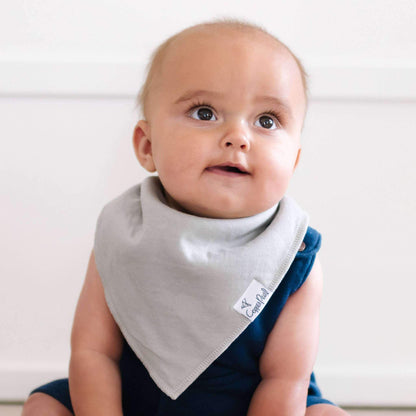 4 Pack Baby Bandana Bibs - Stone
