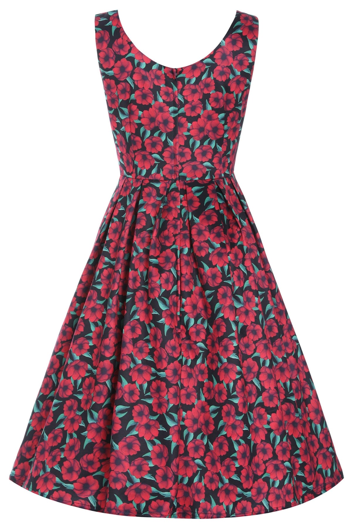 Amanda Red Anemone Swing Dress