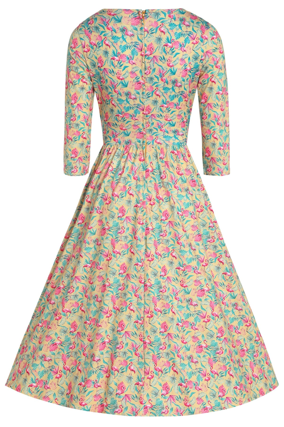 Billie Flock Star Flamingo Flared Dress