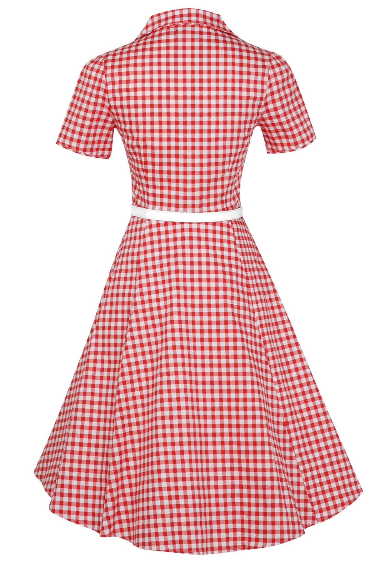Penelope Rockabilly Red Gingham Shirt Dress