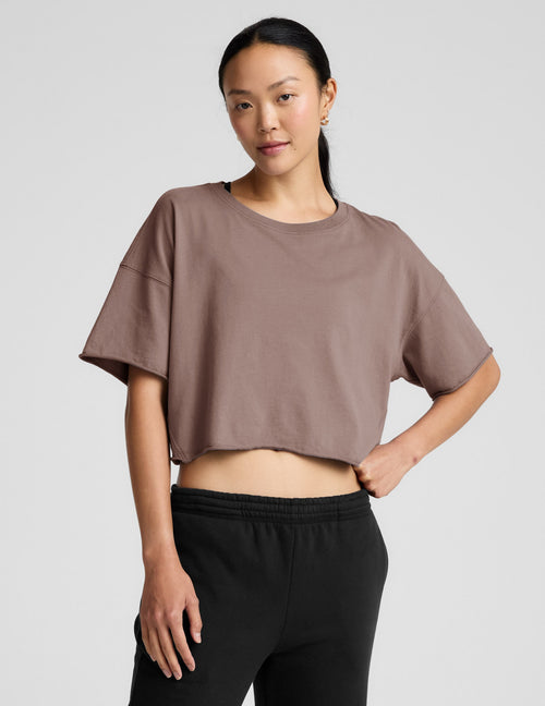 SoftKnit Better Than Ever Cropped Cotton Tee