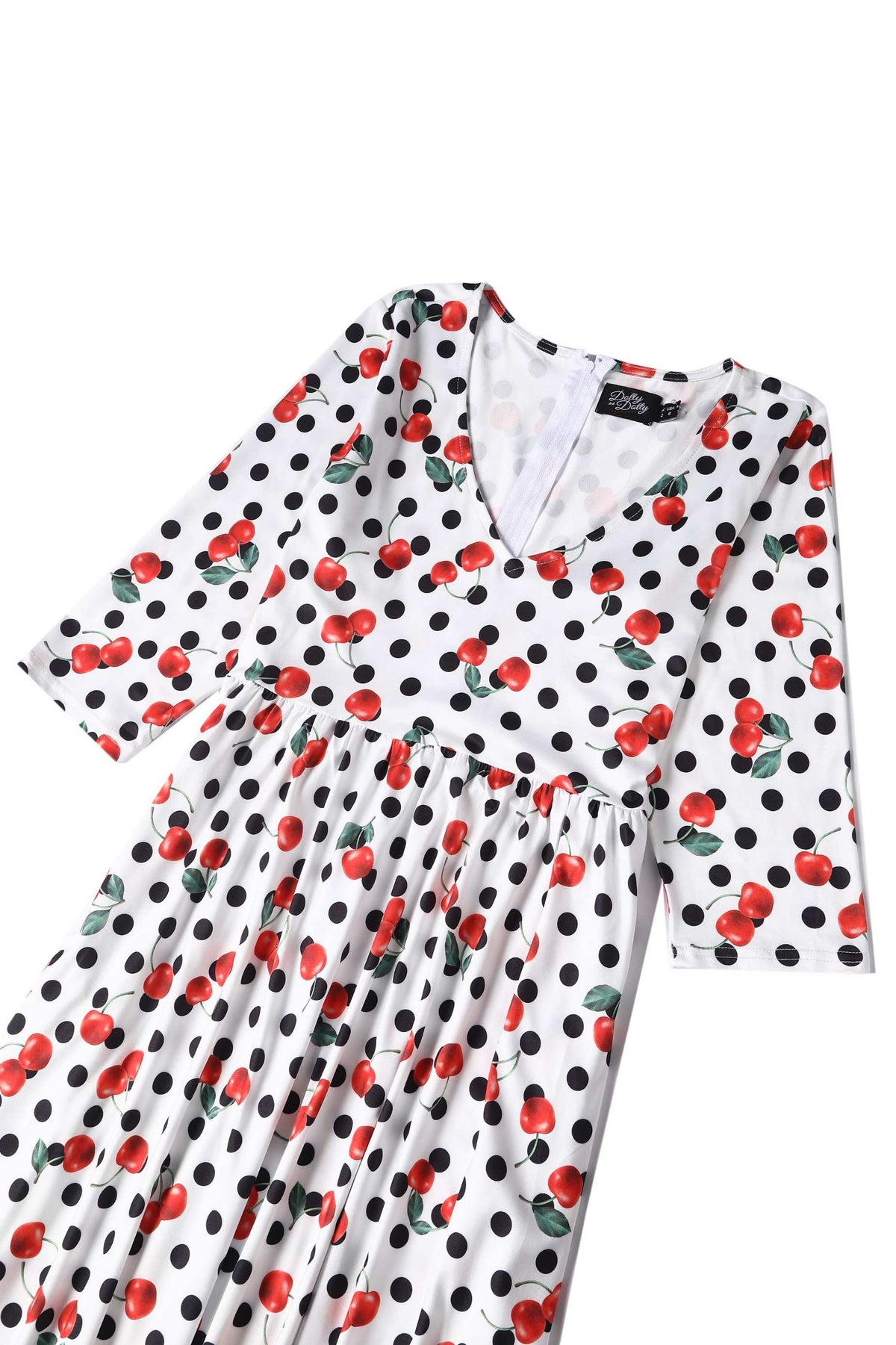 Billie Rockabilly Cherry Polka Dot Dress