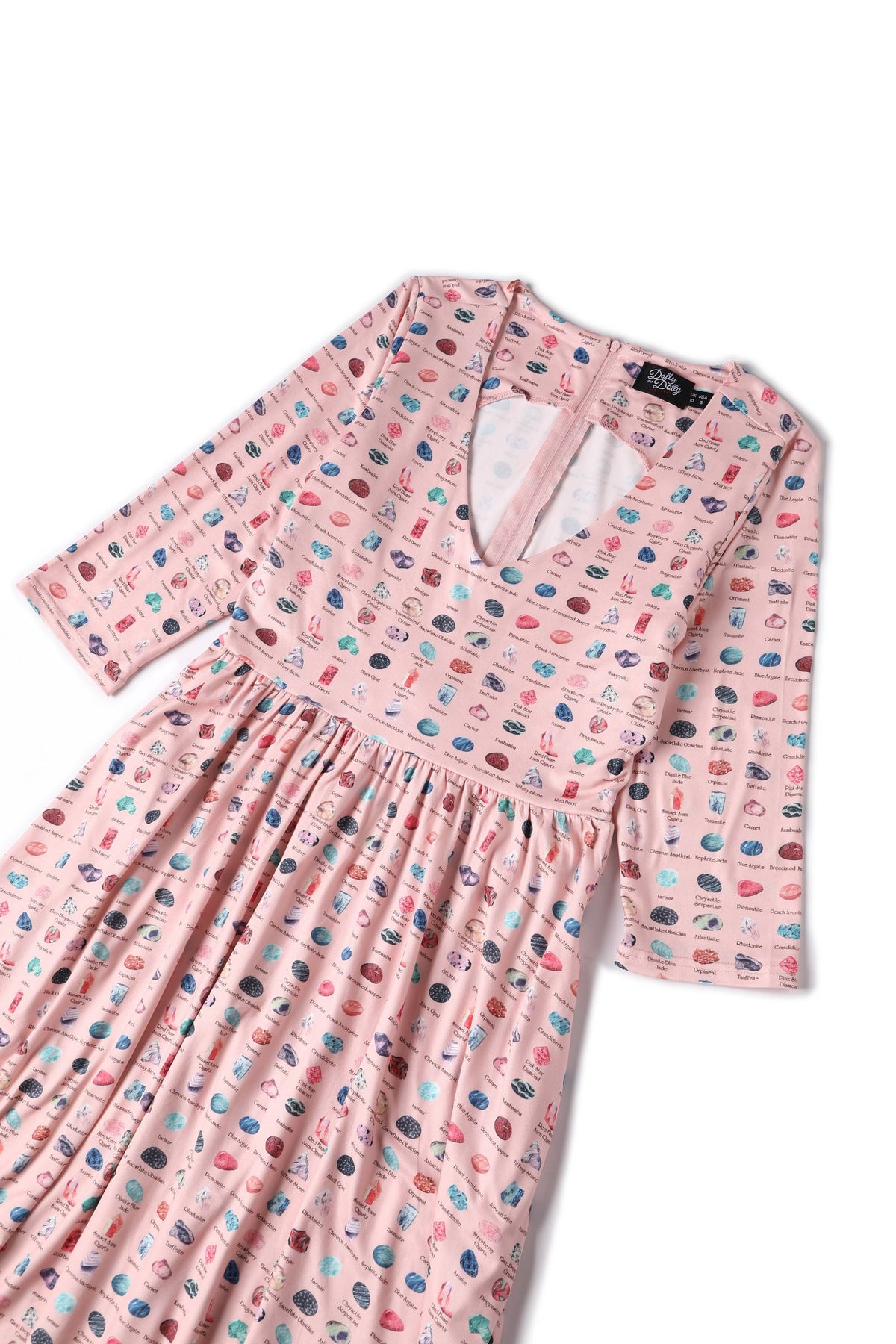 Billie Pink Gemstone Flared Dress