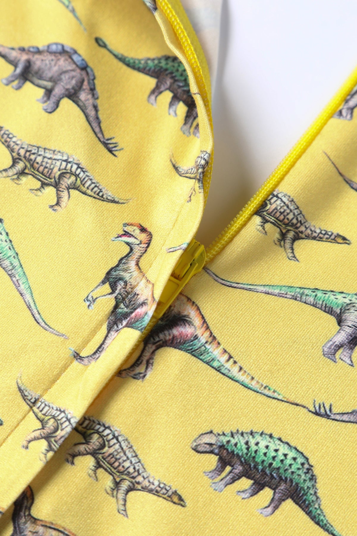 Billie Dinosaur Yellow Long Sleeved Dress