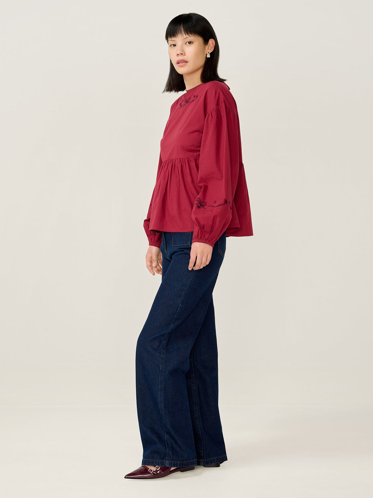 Elma Blouse in Merlot